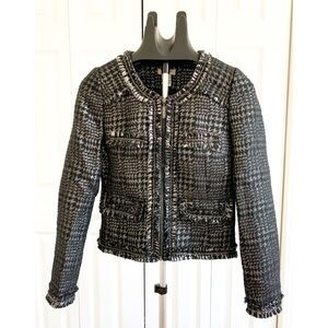 🛍️ Vertigo Paris Metallic Houndstooth Tweed Jacket XS